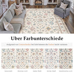 Washable Rugs Living Room Floral Vintage