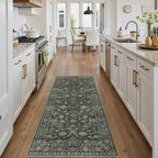Washable Rugs Living Room Floral Vintage