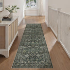 Washable Rugs Living Room Floral Vintage