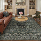 Washable Rugs Living Room Floral Vintage