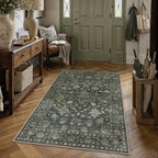 Washable Rugs Living Room Floral Vintage