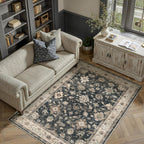 Washable Rugs Living Room Floral Vintage