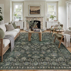 Washable Rugs Living Room Floral Vintage