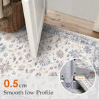 Washable Rugs Living Room Floral Vintage