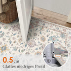 Washable Rugs Living Room Floral Vintage