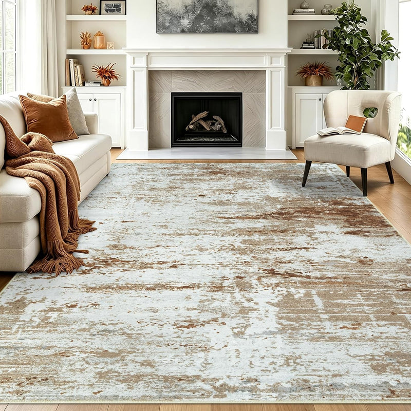 Washable Rugs Living Room Large Taupe Ultra