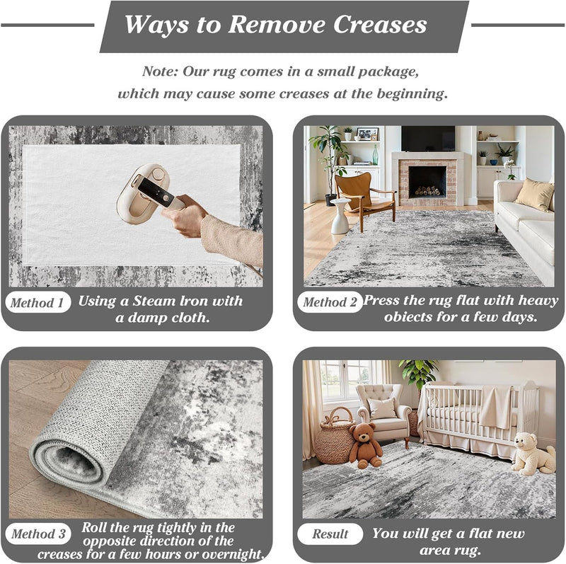 Washable Rugs Living Room Large Ultra Thin
