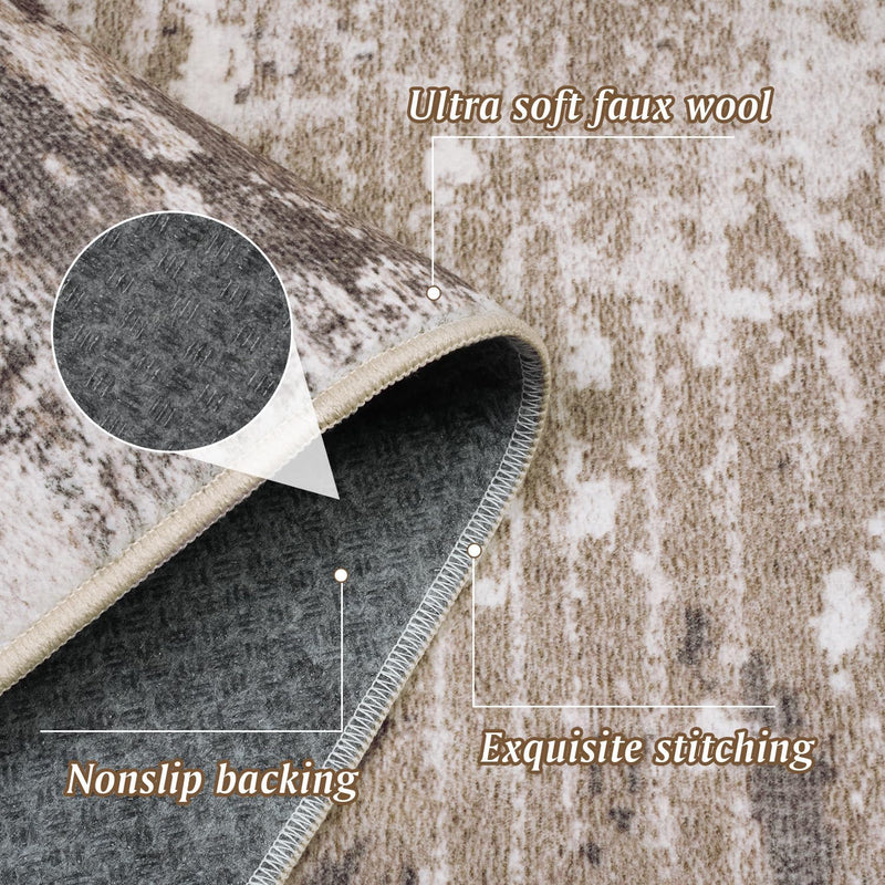 Washable Rugs Living Room Large Ultra Thin