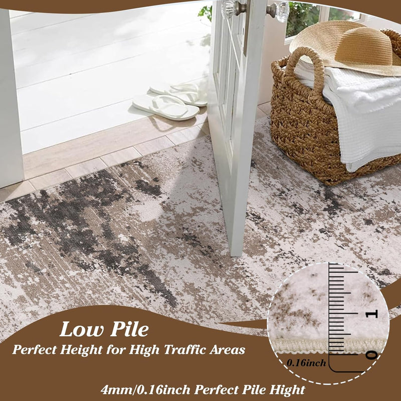 Washable Rugs Living Room Large Ultra Thin