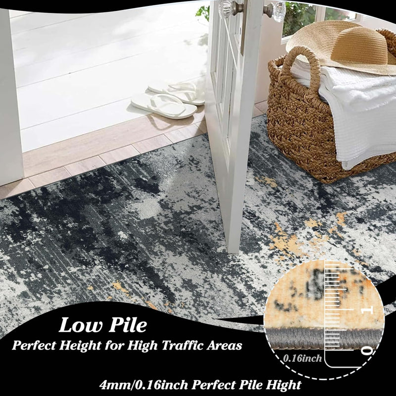 Washable Rugs Living Room Large Ultra Thin