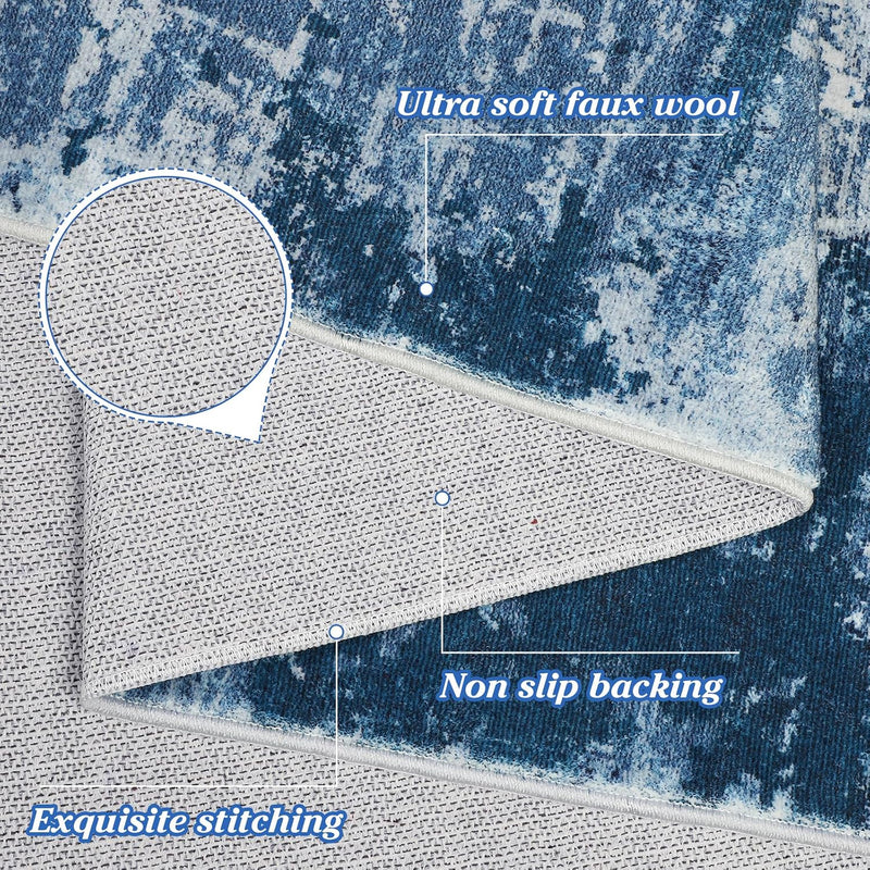 Washable Rugs Living Room Large Ultra Thin