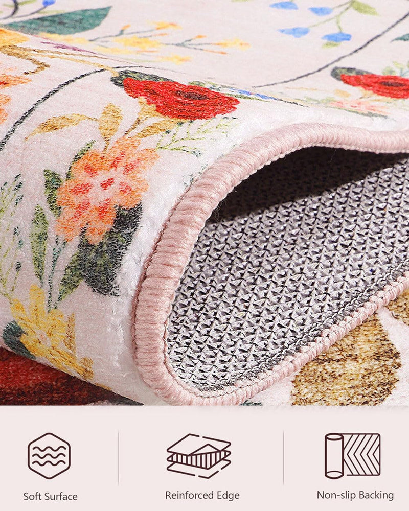 Washable Rugs Living Room Non Slip Floor