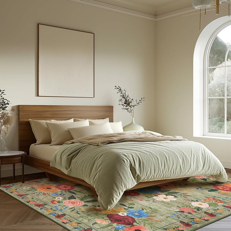 Washable Rugs Living Room Non Slip Floor