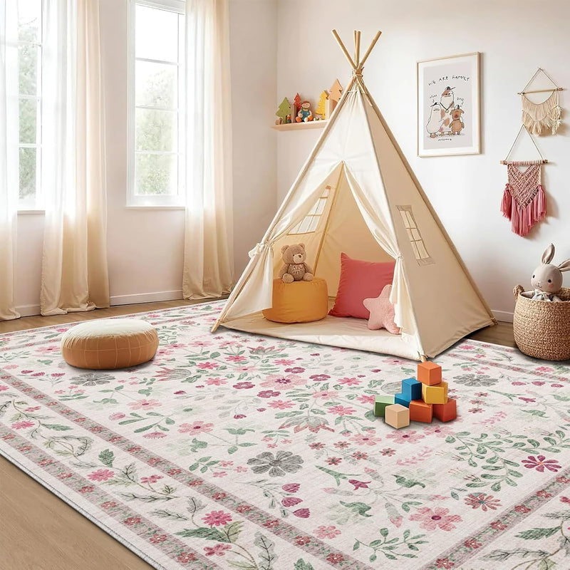 Washable Rugs Living Room Non Slip Floor