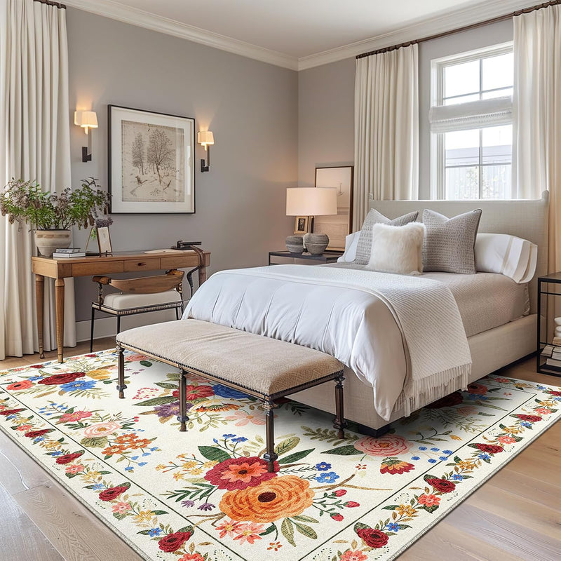 Washable Rugs Living Room Non Slip Floor