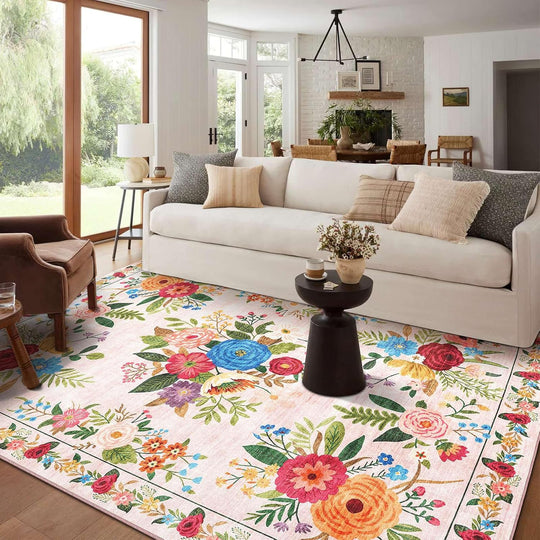 Washable Rugs Living Room Non Slip Floor