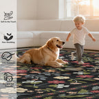 Washable Rugs Living Room Non Slip Floor