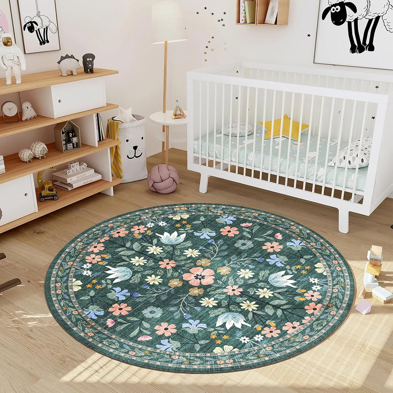 Washable Rugs Living Room Non Slip Floor
