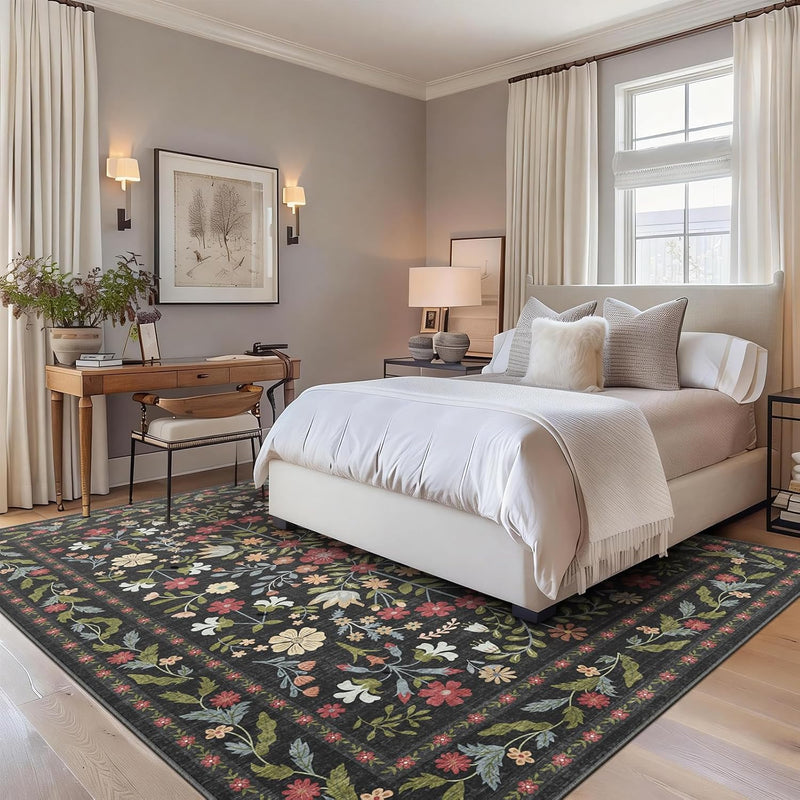 Washable Rugs Living Room Non Slip Floor