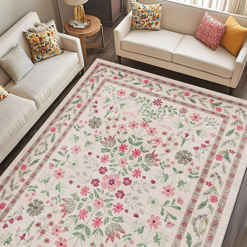 Washable Rugs Living Room Non Slip Floor