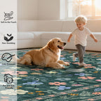 Washable Rugs Living Room Non Slip Floor