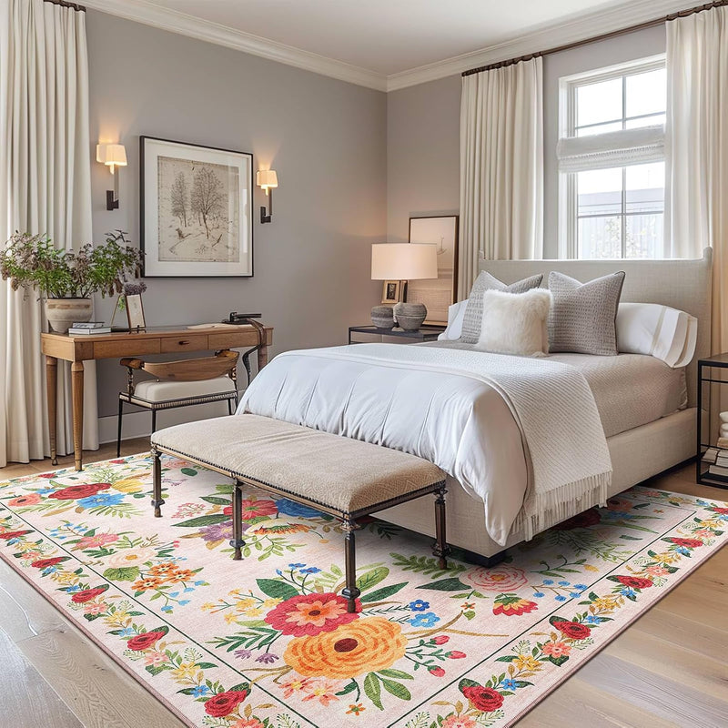 Washable Rugs Living Room Non Slip Floor