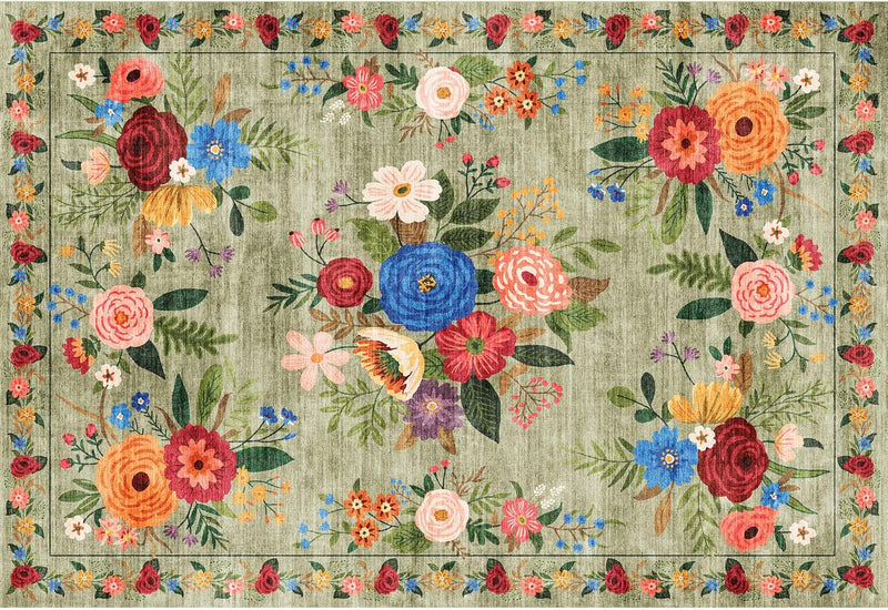 Washable Rugs Living Room Non Slip Floor
