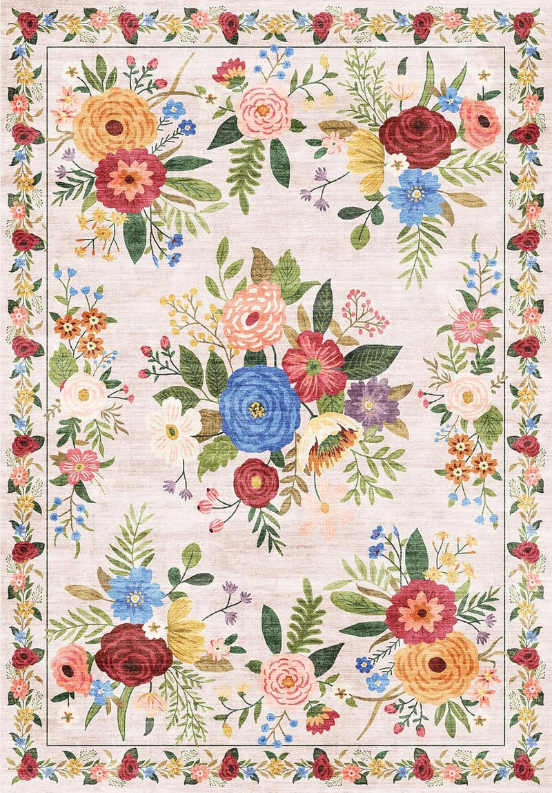 Washable Rugs Living Room Non Slip Floor