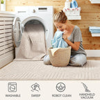 Washable Rugs Living Room Non-Slip Large Fluffy