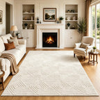 Washable Rugs Living Room Non-Slip Large Fluffy