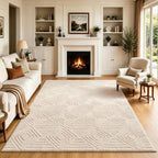Washable Rugs Living Room Non-Slip Large Fluffy