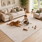 Washable Rugs Living Room Non-Slip Large Fluffy