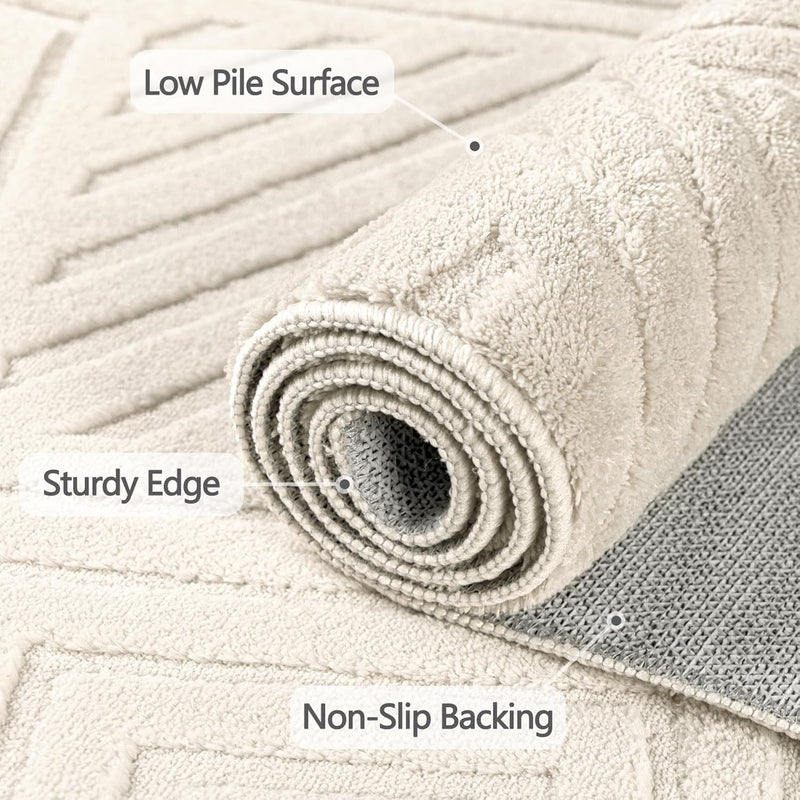 Washable Rugs Living Room Non-Slip Large Fluffy