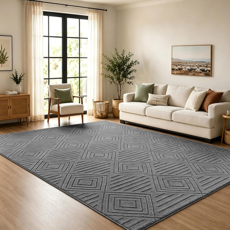 Washable Rugs Living Room Non-Slip Large Fluffy