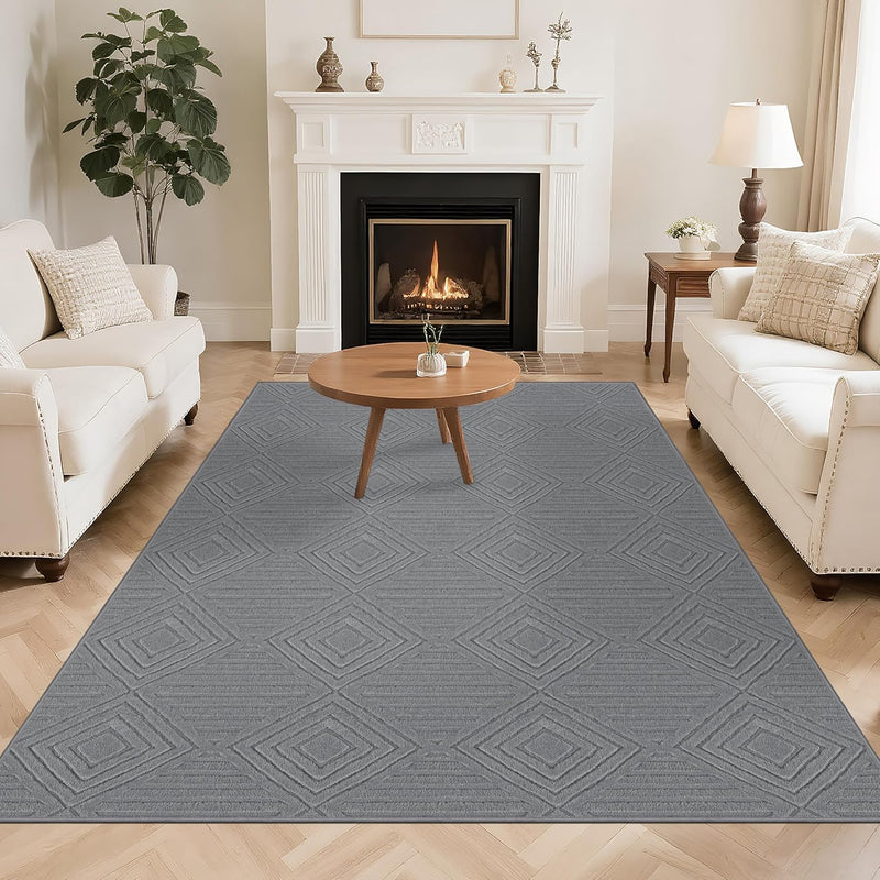 Washable Rugs Living Room Non-Slip Large Fluffy