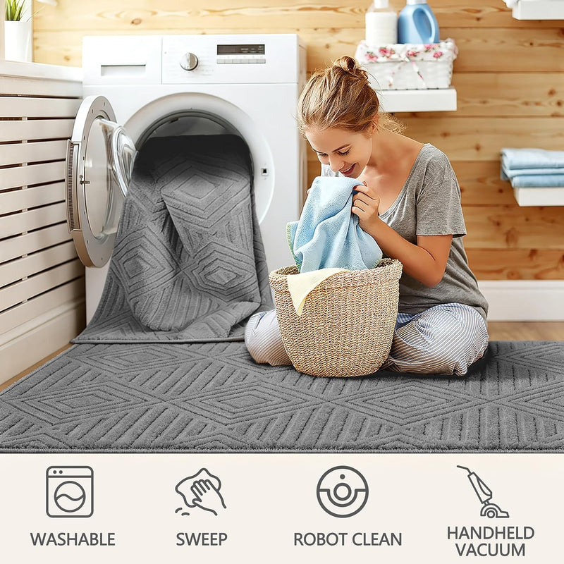 Washable Rugs Living Room Non-Slip Large Fluffy