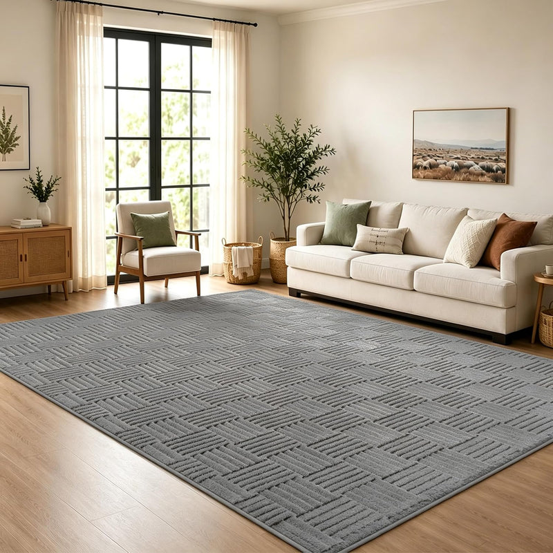 Washable Rugs Living Room Non-Slip Large Fluffy
