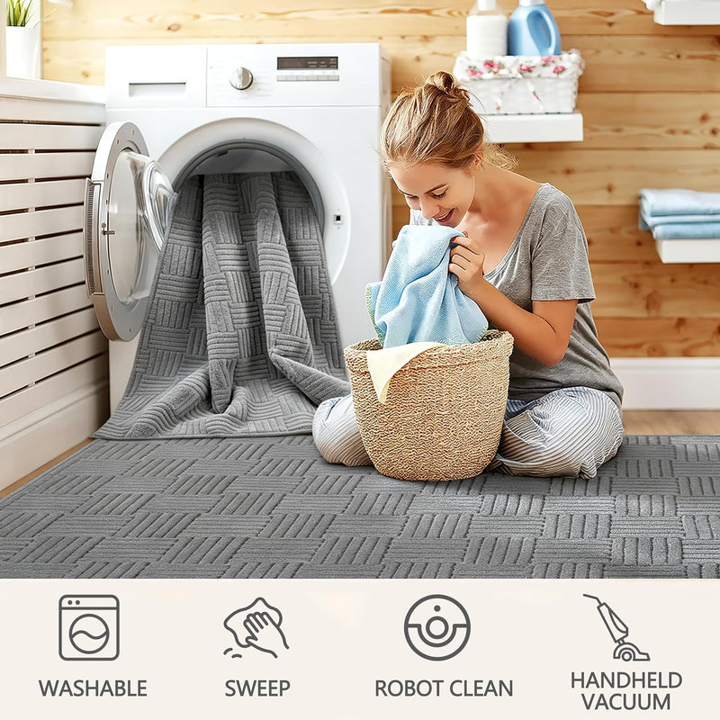 Washable Rugs Living Room Non-Slip Large Fluffy