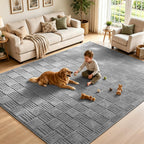 Washable Rugs Living Room Non-Slip Large Fluffy