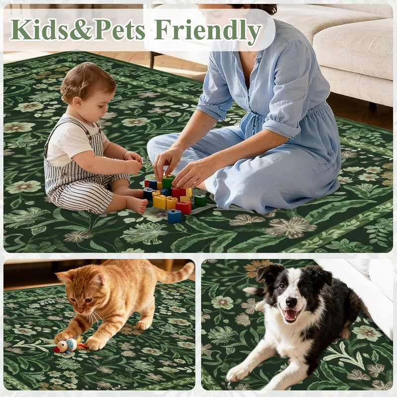 Washable Rugs Living Room Rug for Bedroom