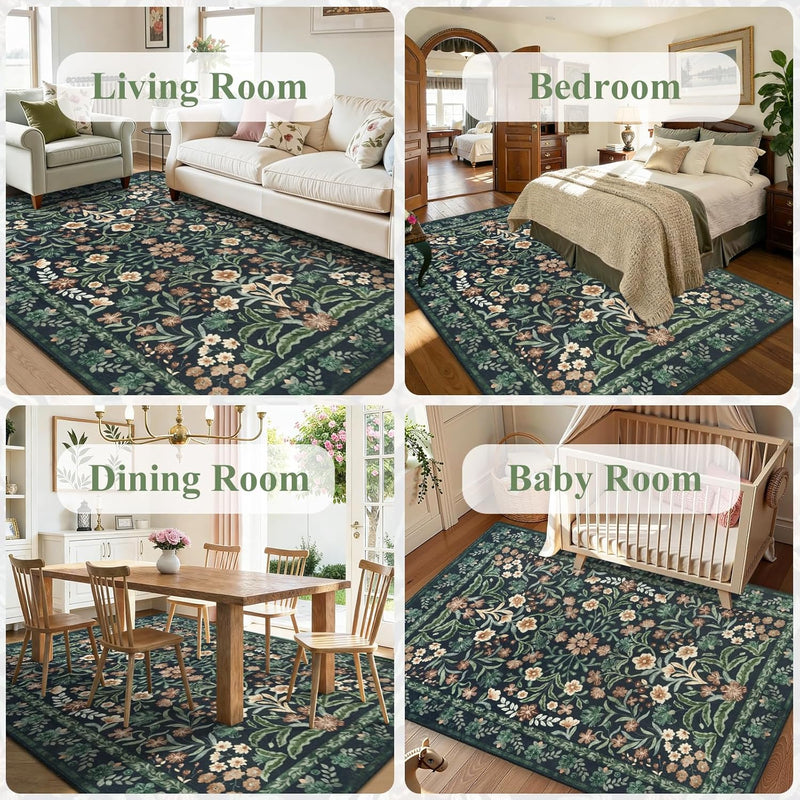 Washable Rugs Living Room Rug for Bedroom