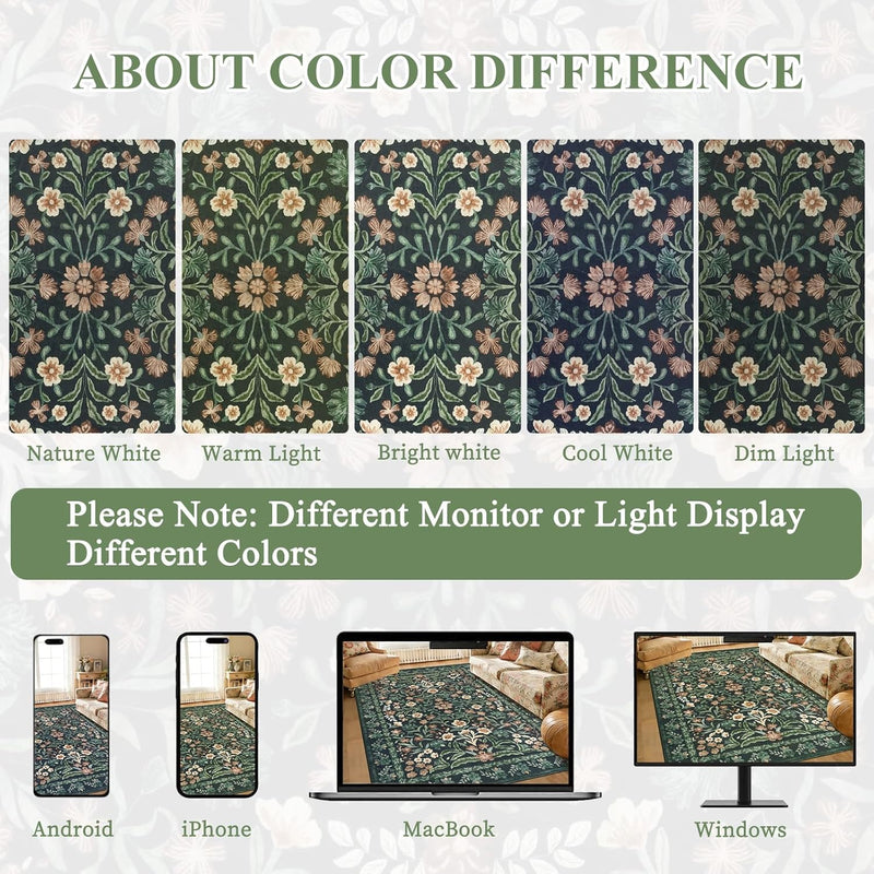Washable Rugs Living Room Rug for Bedroom