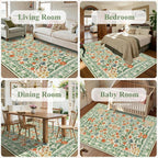Washable Rugs Living Room Rug for Bedroom