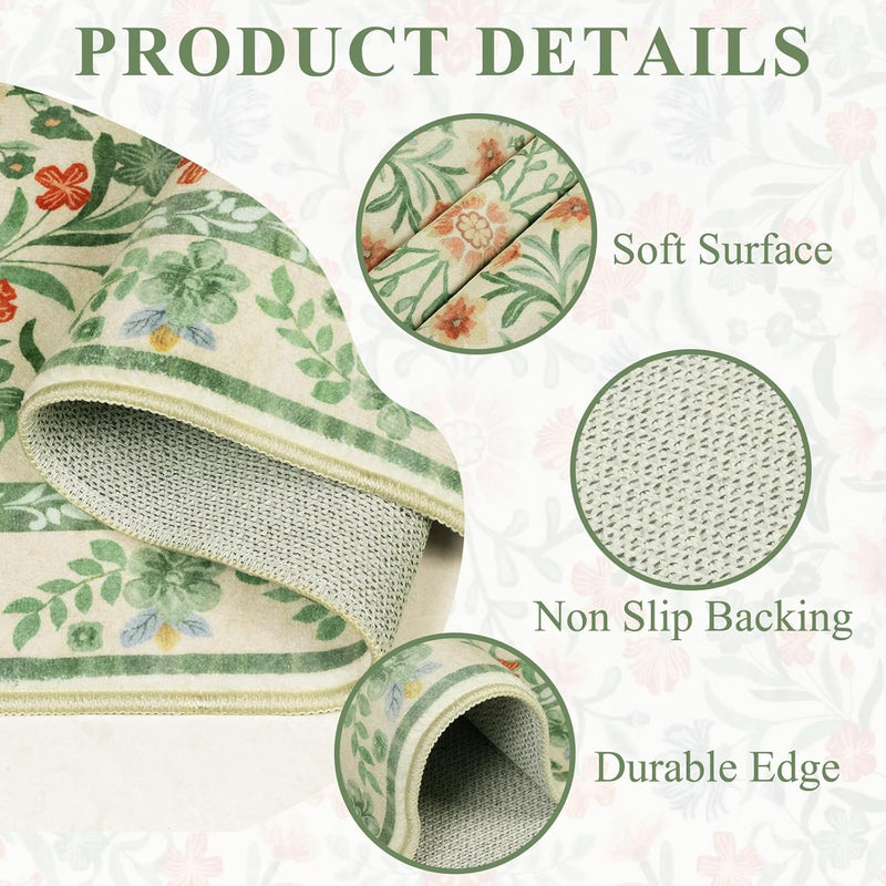 Washable Rugs Living Room Rug for Bedroom