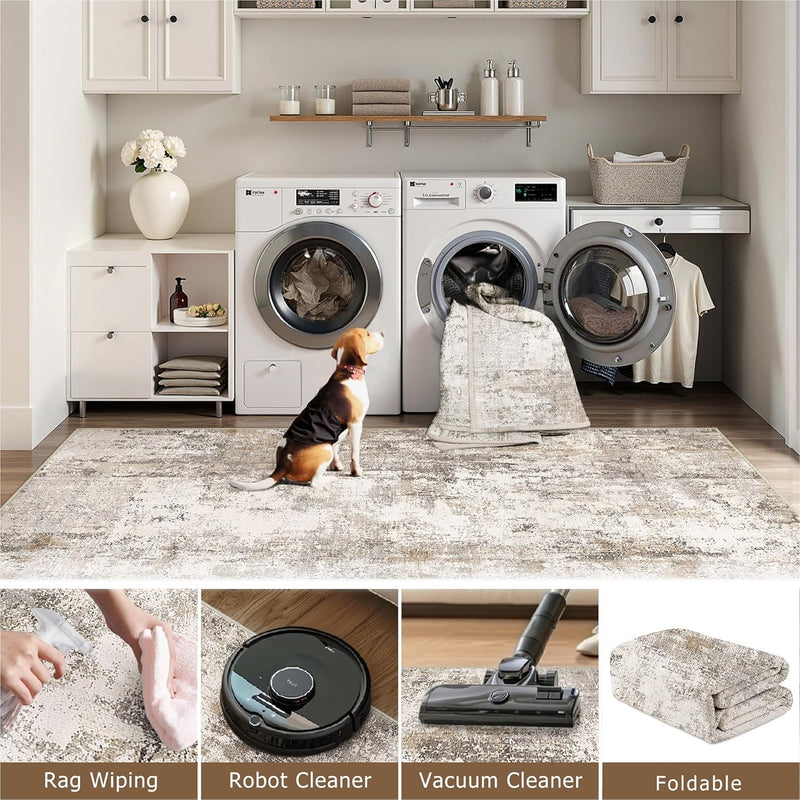 Washable Rugs Living Room Rug Non Slip