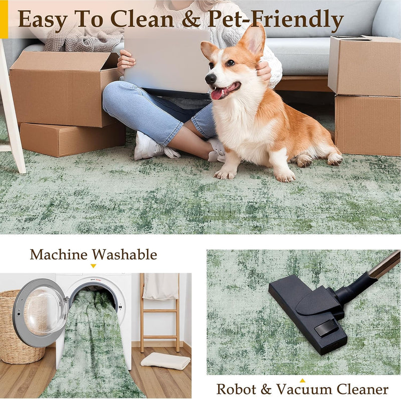 Washable Rugs Living Room Rug Non Slip