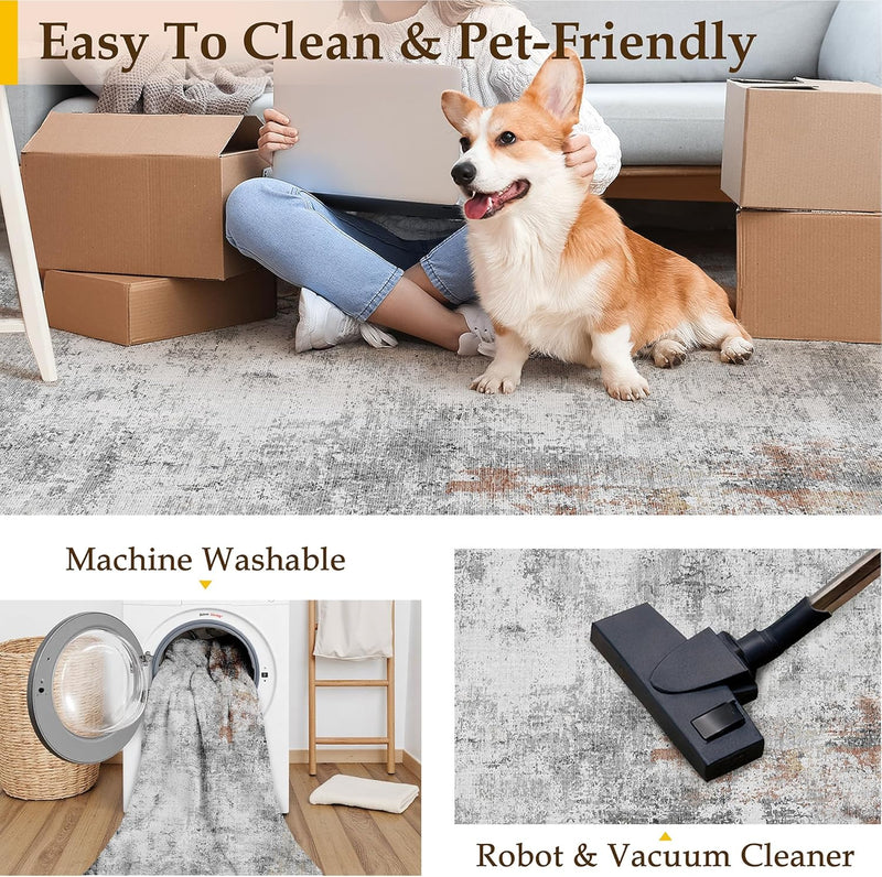 Washable Rugs Living Room Rug Non Slip