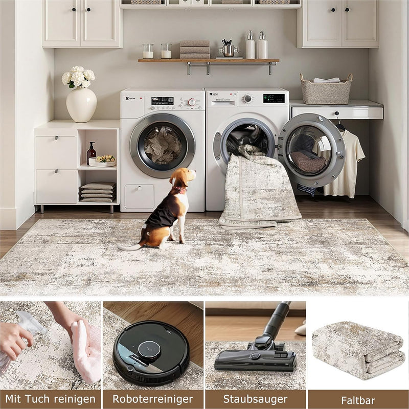 Washable Rugs Living Room Rug Non Slip