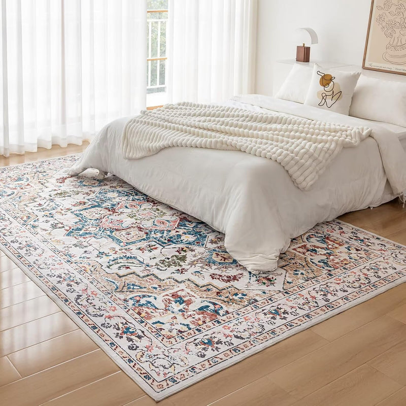 Washable Rugs Living Room Short Pile Area Rug