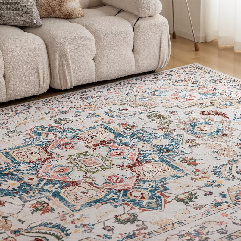 Washable Rugs Living Room Short Pile Area Rug